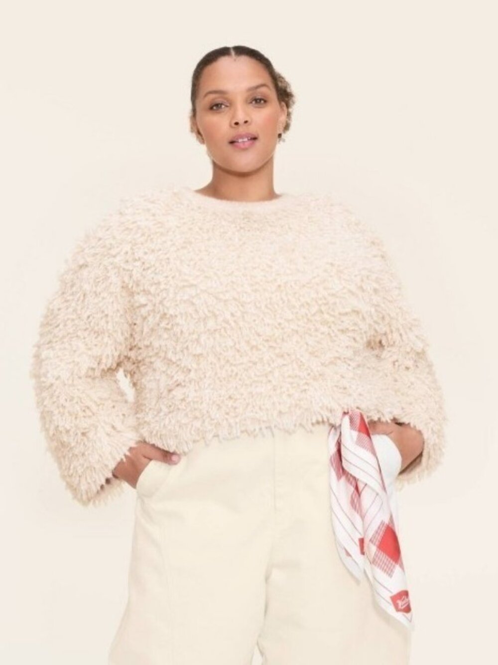 K-207 Woolrich X Target Women's Medium Loopy Yarn Crewneck Pullover Sweater - Cr
